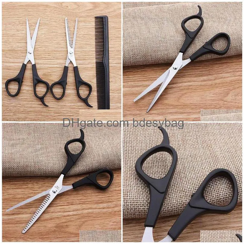 3pc hair scissors cutting shears salon professional barber thinning hairdressing set styling tool hairdressing comb