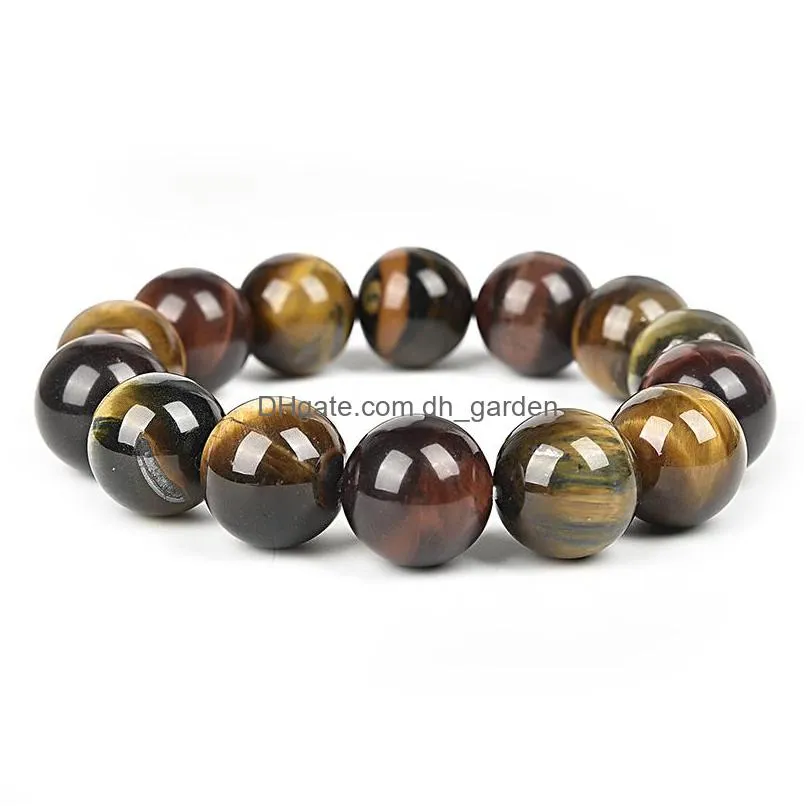 pick size 16.5mm mixture round tiger eyes gemstone diy bracelet fit special festival gift 7.5inch gem whole h207