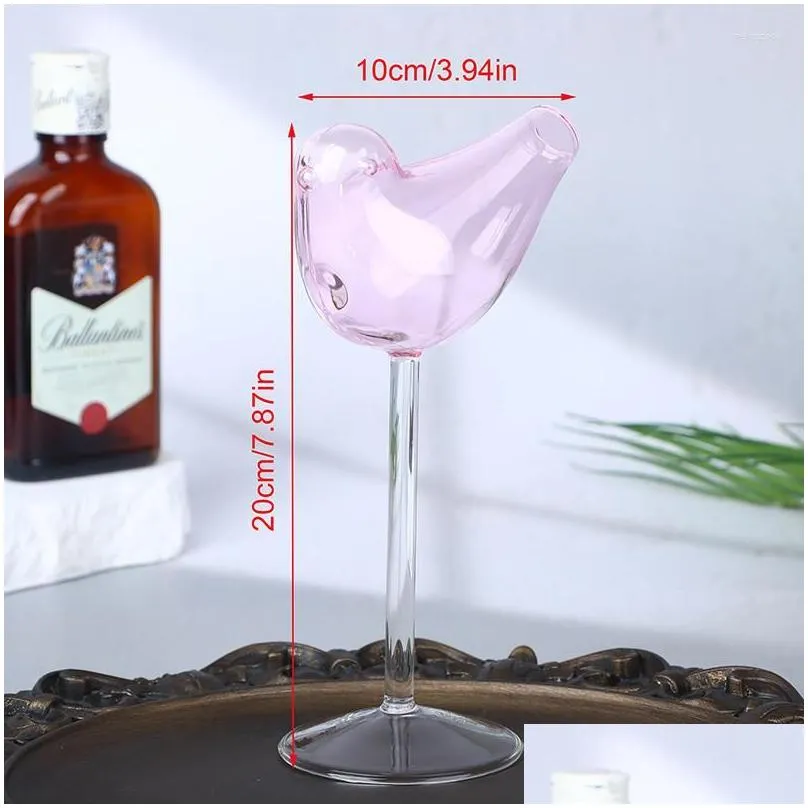 wine glasses 1pc bird glass transparent bird-shaped cocktail lead- high shelf cup bar drinkware