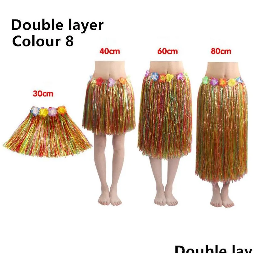 Hawaiian Grass Skirt Costume For Kids Festive Party Supplies With Plastic  Fibers, Perfect For Beach Dances And Patry Decorations From Crocharmsbag,  $1.48