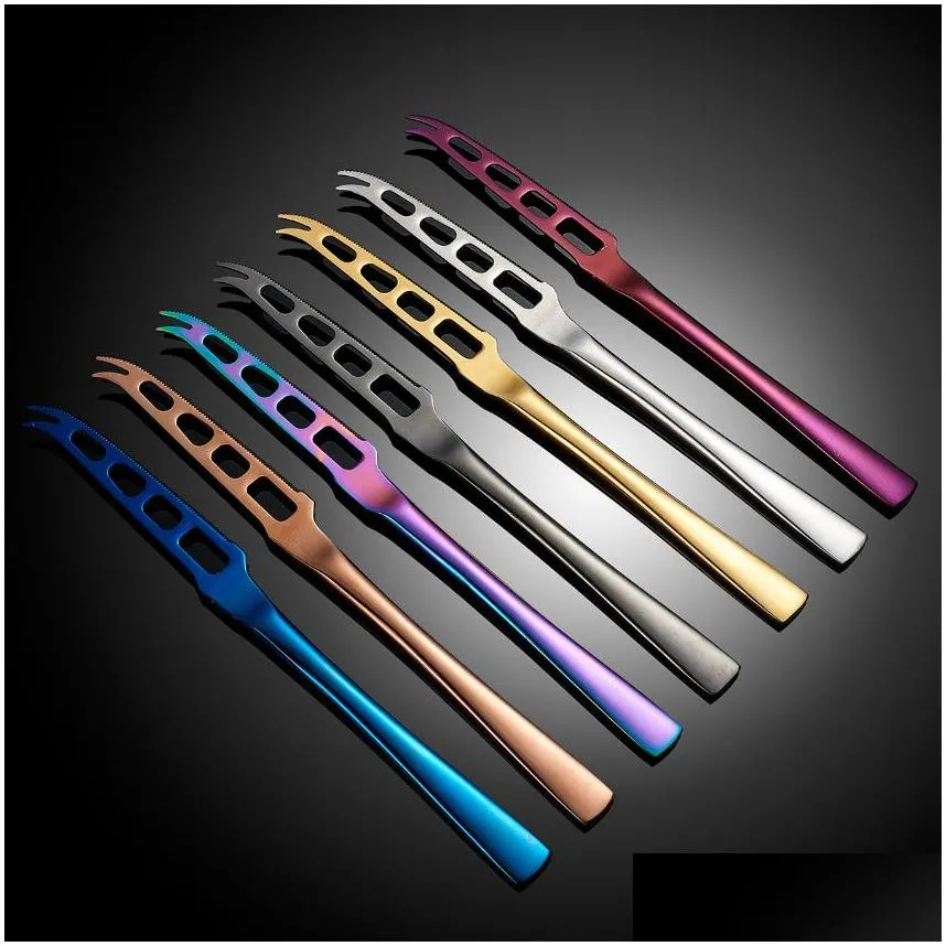 Fork Stainless Steel Cheese Butter Knife Cutlery Jam Knife Gold Home Restaurant Kitchen Dining Flatware Tableware Tool