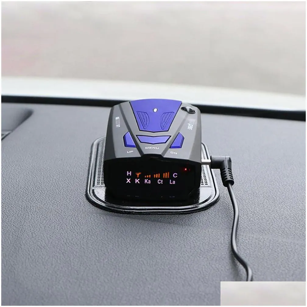 car radar laser detector tool v7 16 band led display motion speed detection english russian thai spanish voice alert