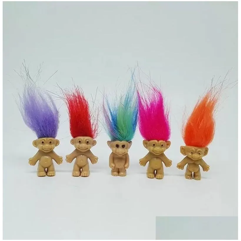 party favor colorful hair troll doll family members daddy mummy baby boy girl leprocauns dam trolls toy gifts happy love family wcw384