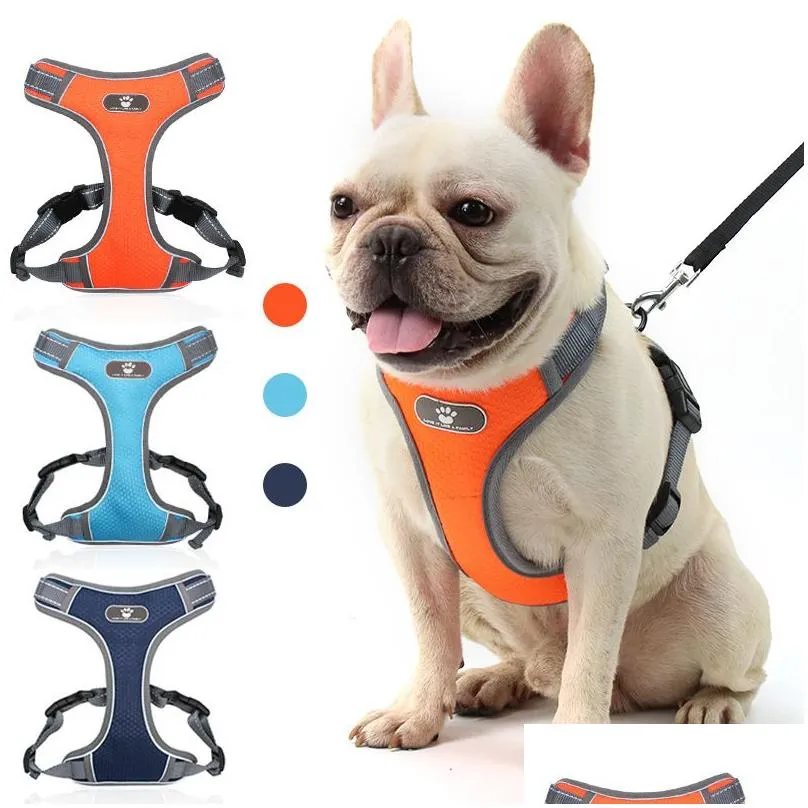 New Night Reflective Safety waistcoat pet harness with D ring Pet Dog Harnesses Dog Vest Dogs Supplies