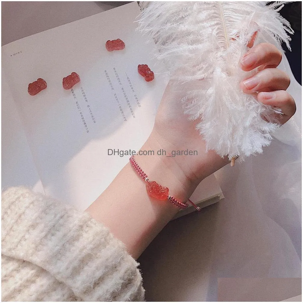 rose crystal pixiu bracelet handmade quarzt brave troops natural stone beaded bangle bracelets diy dropship jewelry