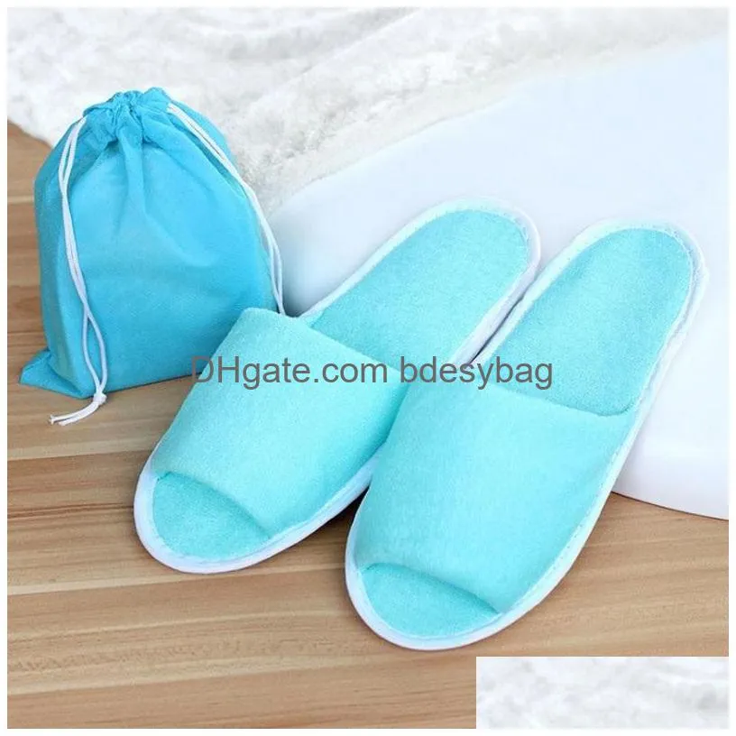 new simple slippers men women hotel travel spa portable folding house disposable home guest indoor slippers bigsize