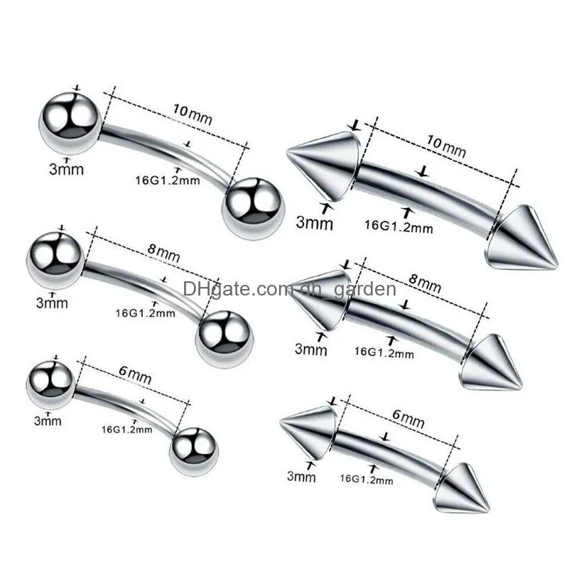 ybollar 40pcs/lot stainlee steel mix styles body piercing tragus tongue belly nose ring labret lip cartilage ear stud jewelry