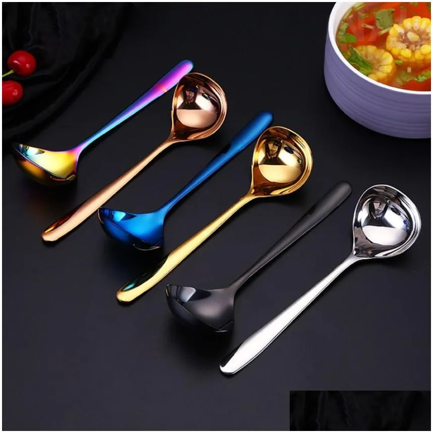 Soup Spoons Stainless Steel Sauce Spoon Home Restaurant Kitchen Drinkware Tool