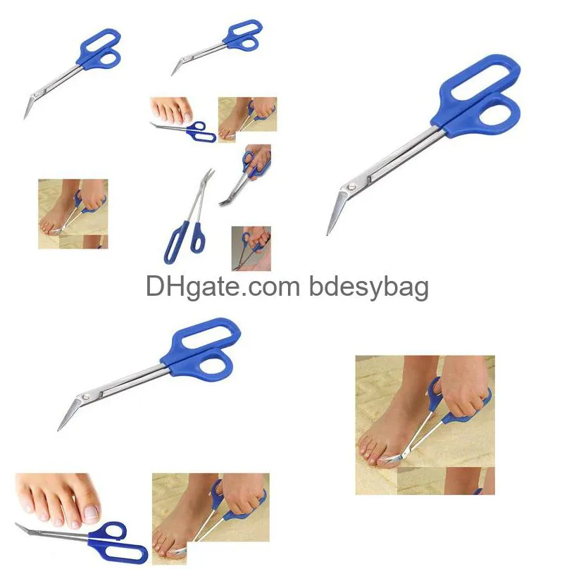 20cm(7.87``) long reach easy grip toe nail toenail scissor trimmer for disabled cutter clipper manicure pedicure trim chiropody