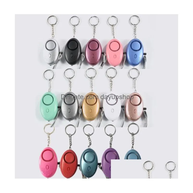 keychains fashion aessories 2021 130db sound loud egg keychain shape self defense personal alarm girl women security protect alert