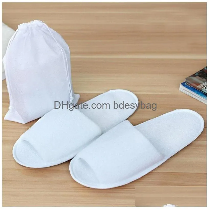 new simple slippers men women hotel travel spa portable folding house disposable home guest indoor slippers bigsize