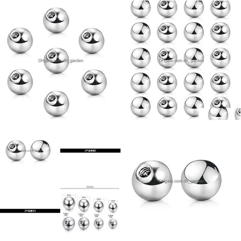 plain screw ear stud lip bar eyebrow tongue belly button ring bead ball accessory 2mm 2.5mm 3mm horseshoe stainless steel