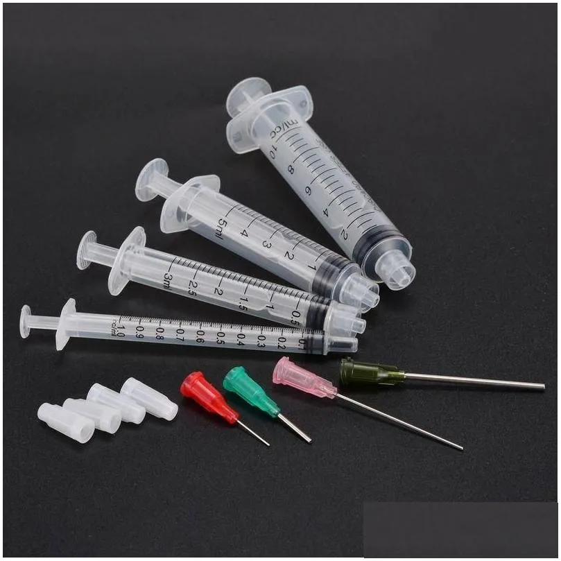 wholesale lab supplies wholesale 50pcs/set 1ml l 5ml 10ml luer lock syringes with 50pcs 14g-25g blunt tip needles and caps for industrial dispen