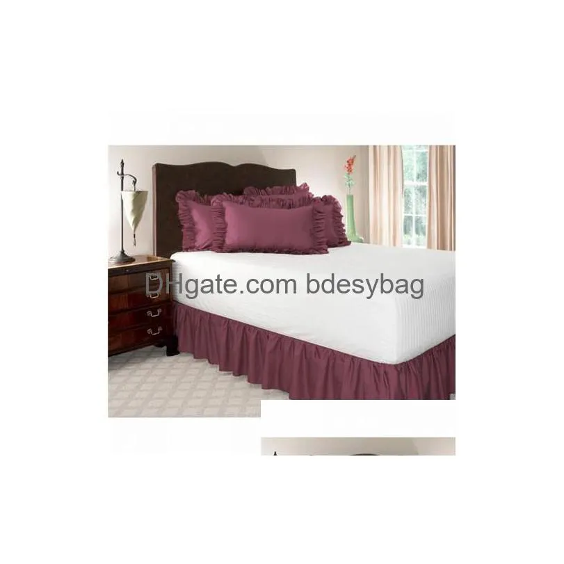 home hotel elastic bed skirt without bed surface solid apron decor lace bedspread 150*200cm 200*200cm under cover 1pc