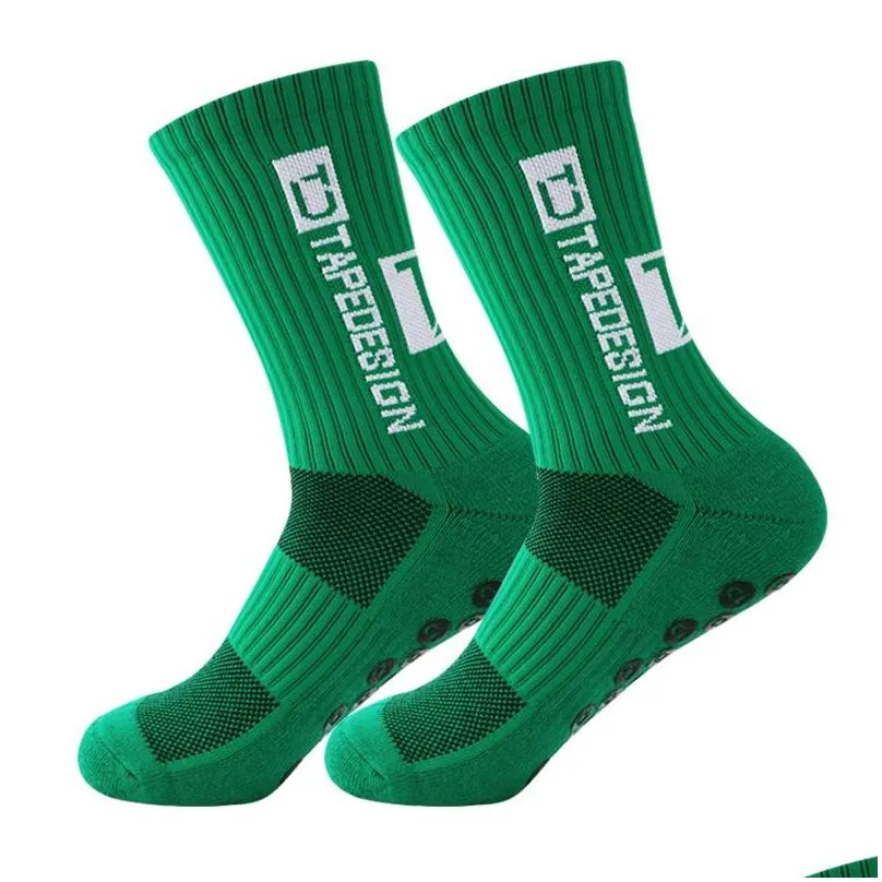 2022 anti slip football socks mid calf non slip soccer cycling sports socks mens