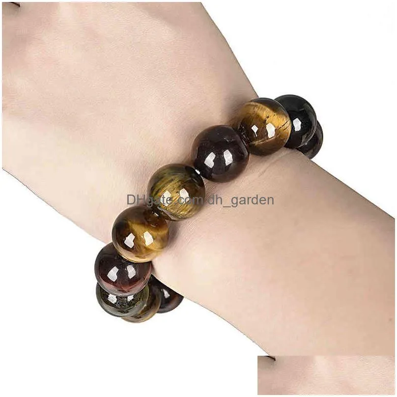 pick size 16.5mm mixture round tiger eyes gemstone diy bracelet fit special festival gift 7.5inch gem whole h207