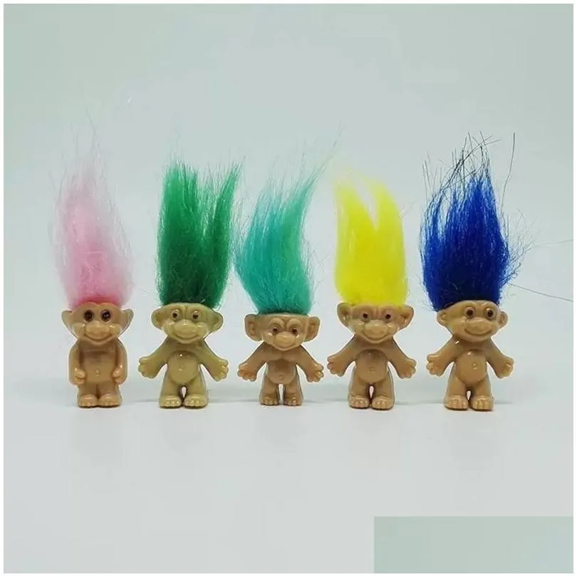 party favor colorful hair troll doll family members daddy mummy baby boy girl leprocauns dam trolls toy gifts happy love family wcw384