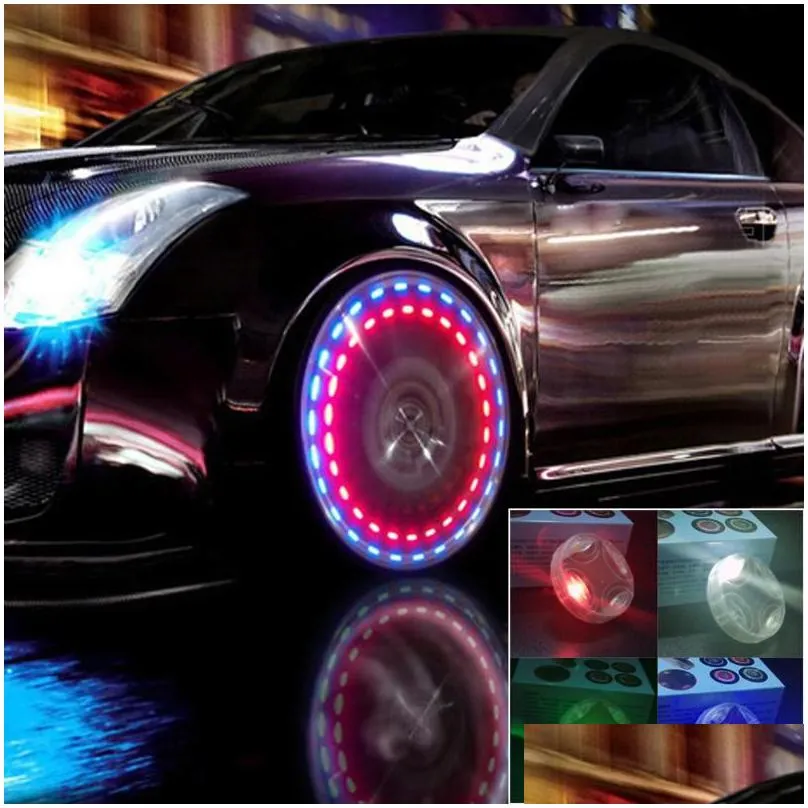 car wheel bolt tire air valve cap light with motion sensor colorful led tires lighting gas nozzle caps motorcycle