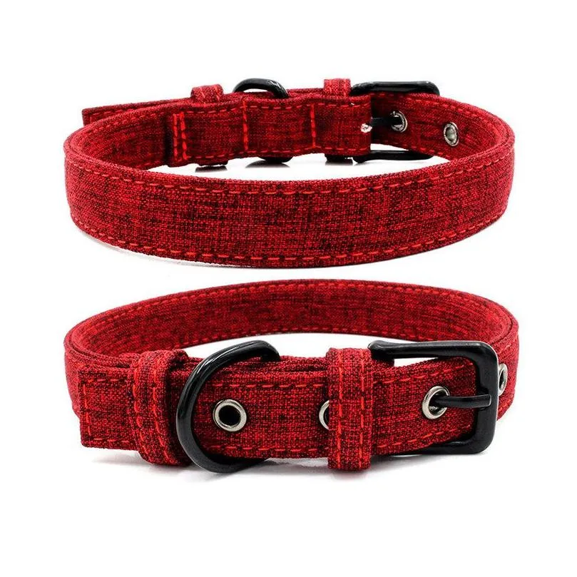Dog collar Fashion canvas Colorful print dogs collars Adjustable pin buckle Collar Rings Pet Supplies