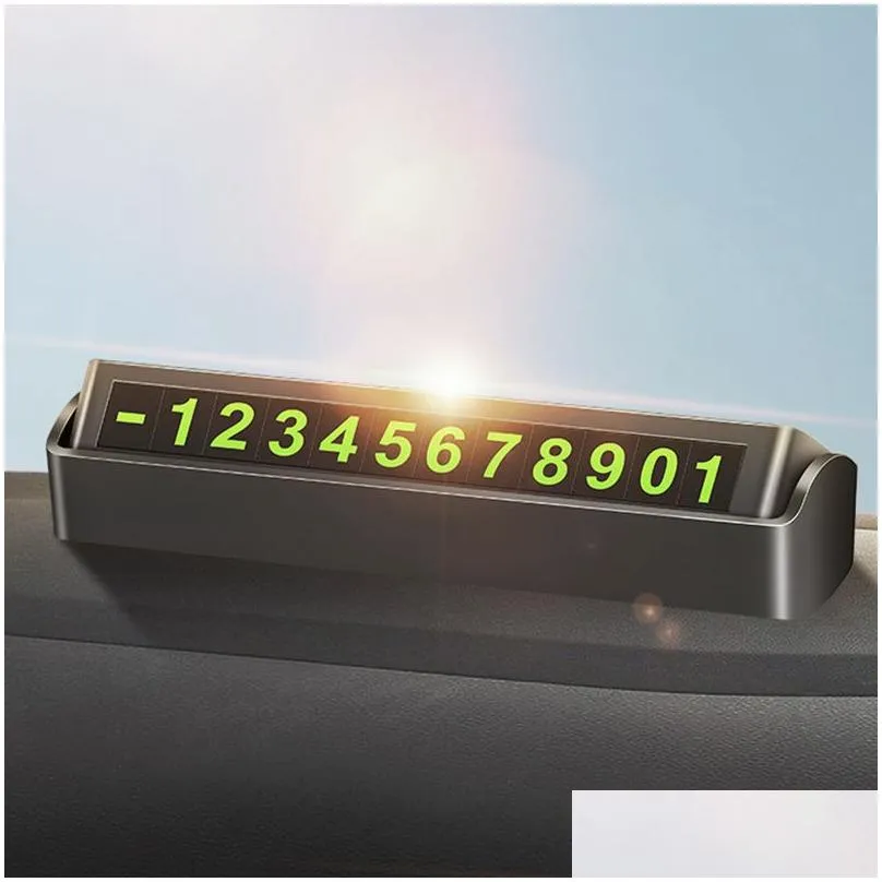 universal car temporary parking card phone number card plate fluorescent digita hidden telephone number car park stop automobile