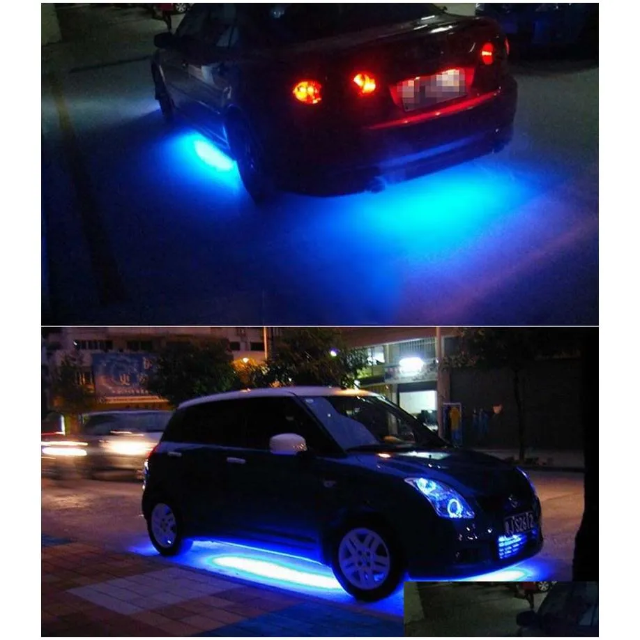 car styling auto led rgb light flexible strips app control decorative atmosphere interior external lamp under tube neon lights