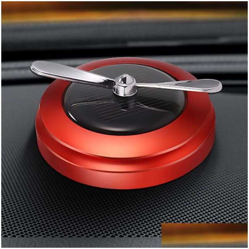car solar aroma diffuser air freshener purifier aromatherapy auto dash board perfume seat with 360 degree rotating fragrance diffuser