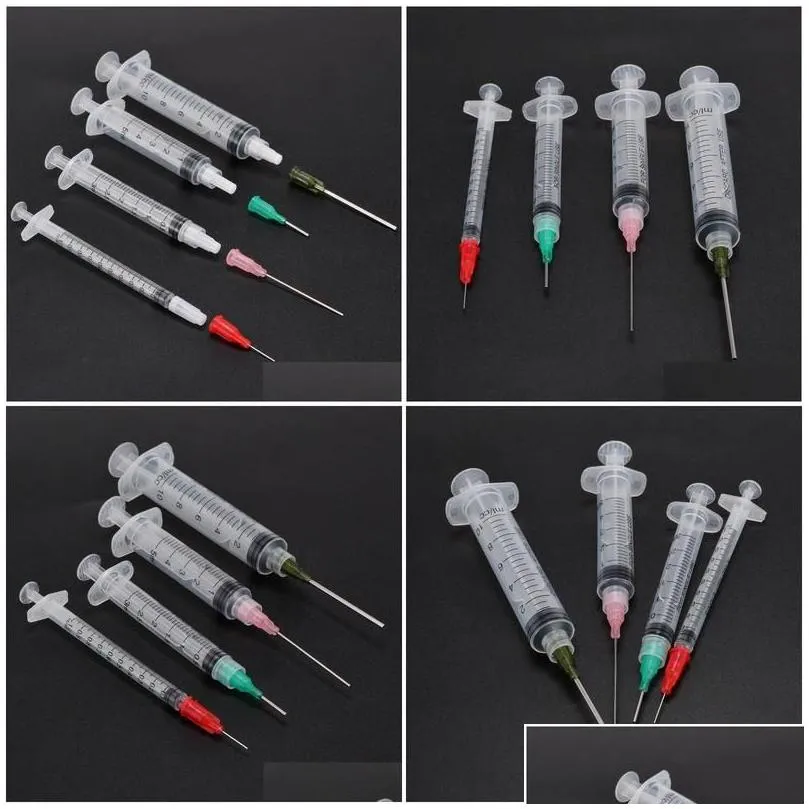 wholesale lab supplies wholesale 50pcs/set 1ml l 5ml 10ml luer lock syringes with 50pcs 14g-25g blunt tip needles and caps for industrial dispen