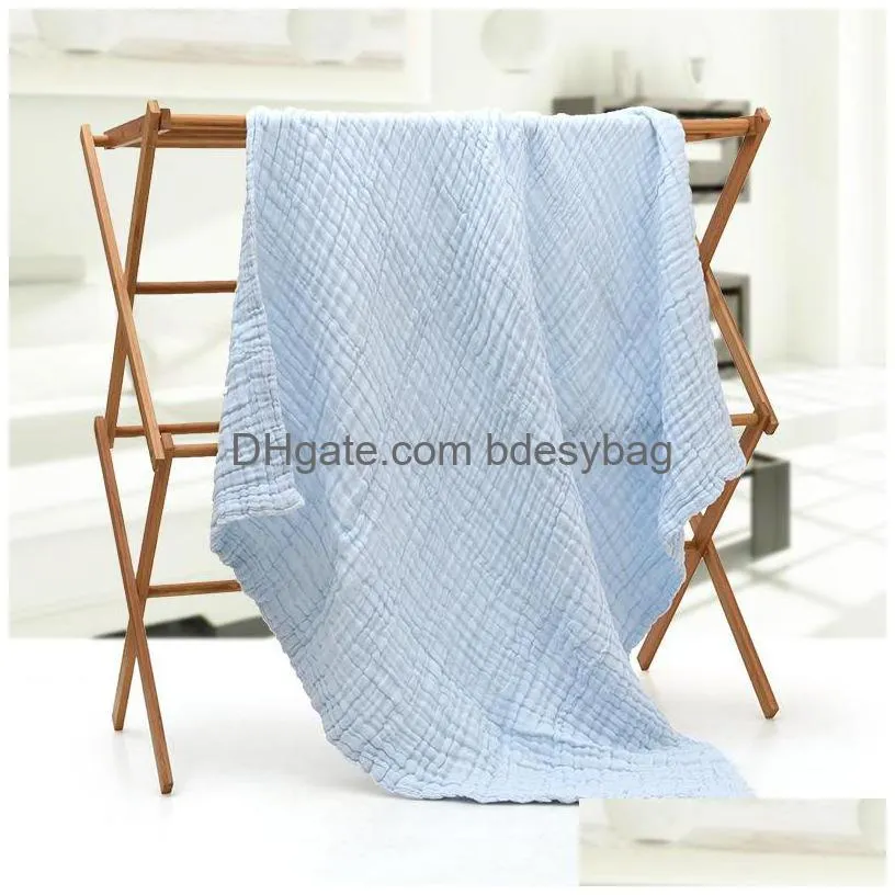 newborn 100% cotton baby robes blanket infant muslin kids soft bath shower towel baby gauze swaddle receiving blankets 110cm*110cm