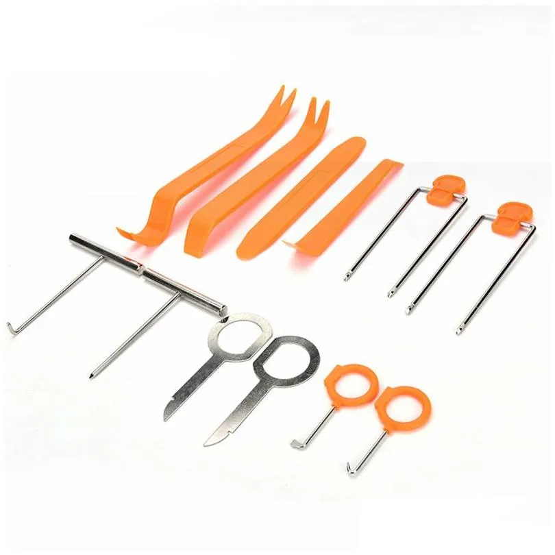 12pcs/set car hand tool disassembly interior kit audio removal trim panel dashboard cars dvd player auto removals