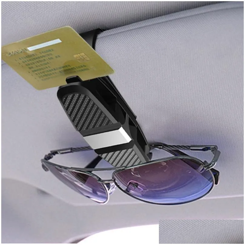 auto portable abs car vehicle sun visor sunglasses eyeglasses glasses holder ticket card clamp clip fastener accessories