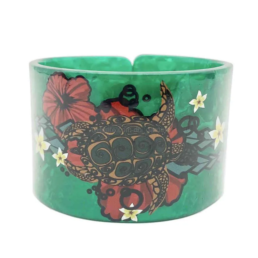 est designed turtle flower bracelets factory whole acrylic bangles for ladies women nice tortoiseshell wear jewelry