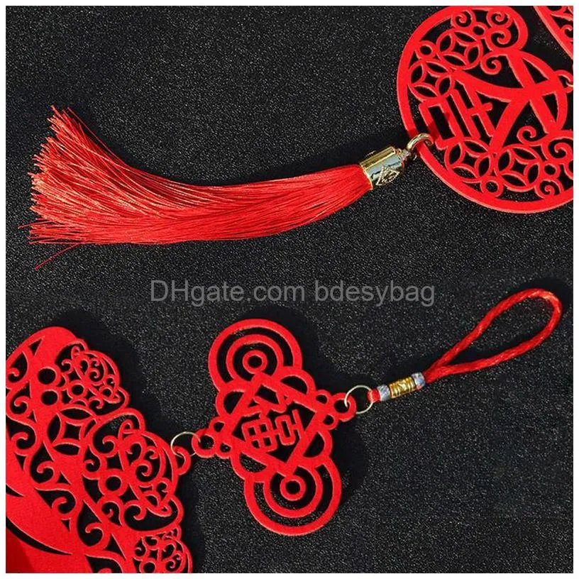 party decoration year pendant chinese knot fan shaped china home ornaments and decorations