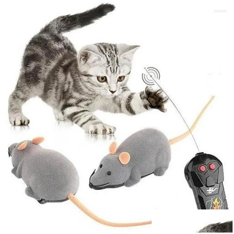 cat toys 8 colors remote control wireless rc simulation mouse toy electronic rat mice for kitten novelty