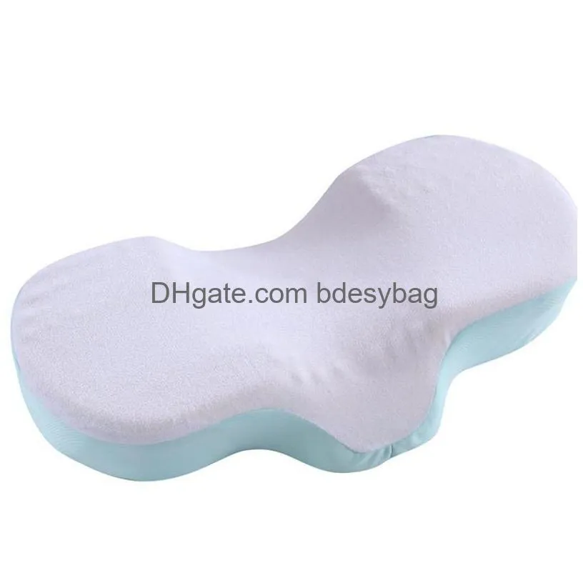 high quality memory foam anti wrinkle pillow ergonomic curve improve sleeping pillows perfect concave headrest neck support