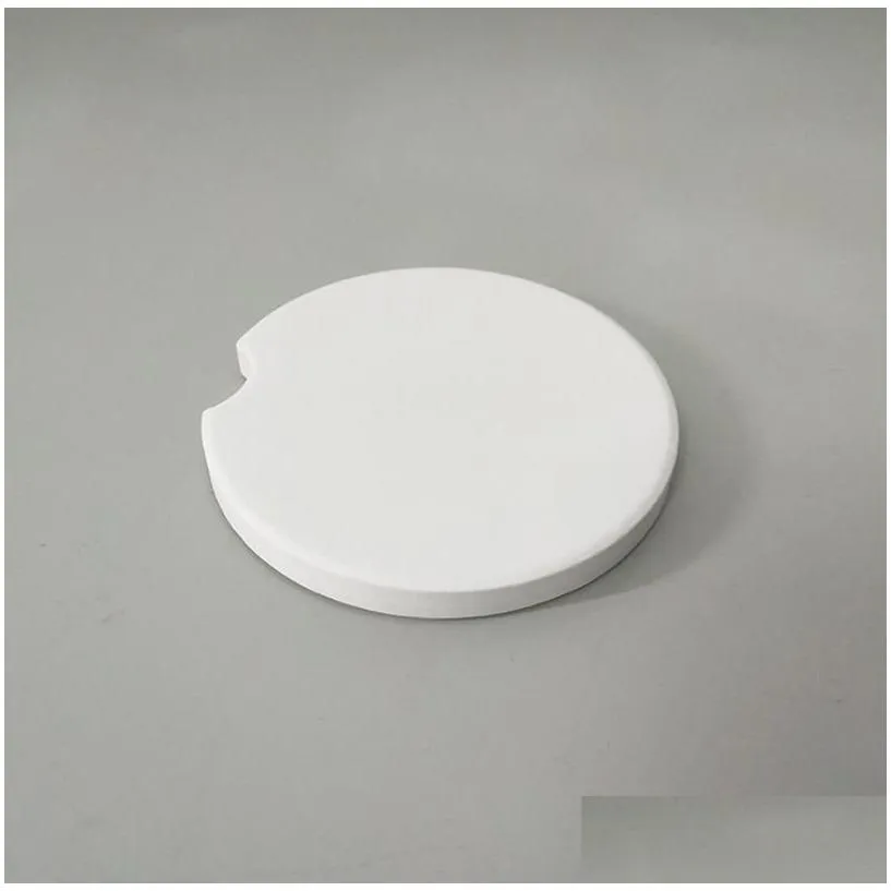 sublimation blank car ceramics coasters 6.6*6.6cm hot transfer printing coaster blank consumables materials sn1227