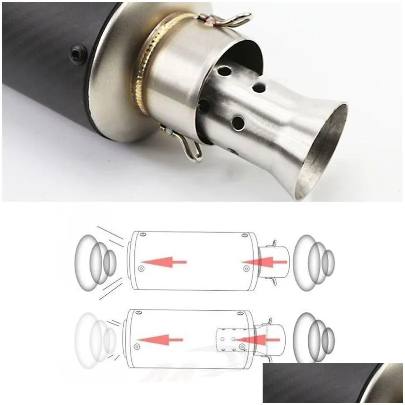 motorcycle exhaust system adjustable motorcycle silencers universal 51mm muffler racing street bike scooter