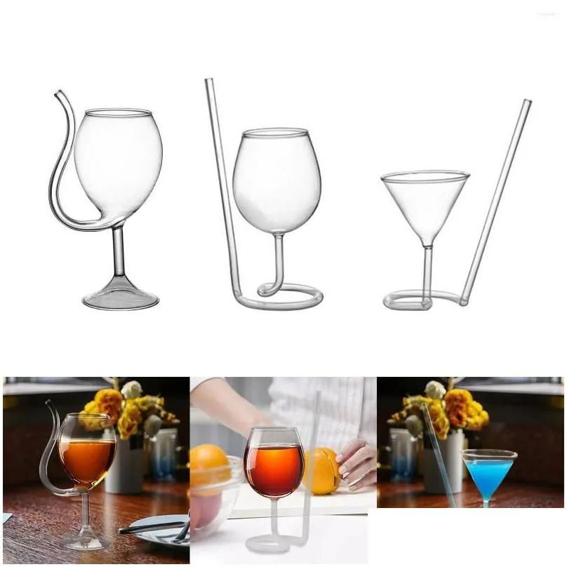 wine glasses unique cocktail glass glasre champagne cup iced coffee with built in straw goblet for home family bar