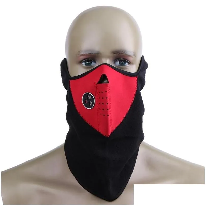 motorcycle warm fleece bike half face mask cover hood protection cycling ski sports outdoor winter bikes windproof super scarf