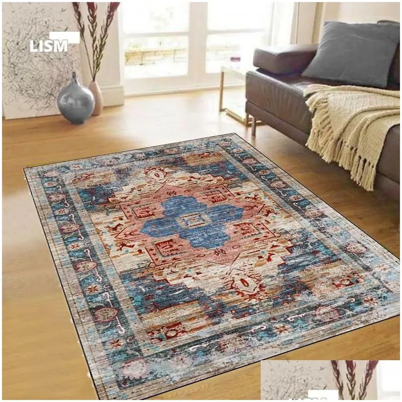 carpets bohemia  carpet area rug for living room floor mat door ethnic gypsy morocco bedroom anti-skid flannel modern home