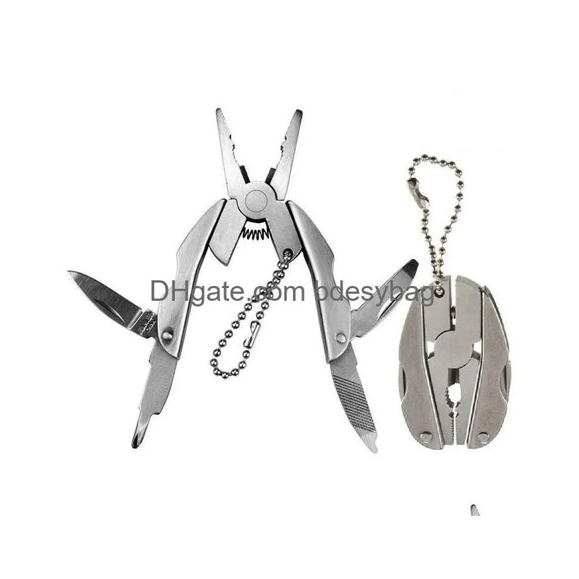 stainless steel outdoor portable tools multitool pliers knife keychain screwdriver mini herramientas multi tool
