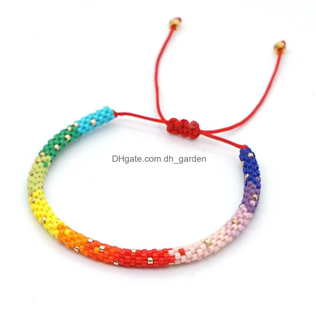go2boho rainbow bracelet for girls boho miyuki friendship bracelets jewelry women beads woven gifts summer colorful pulseras