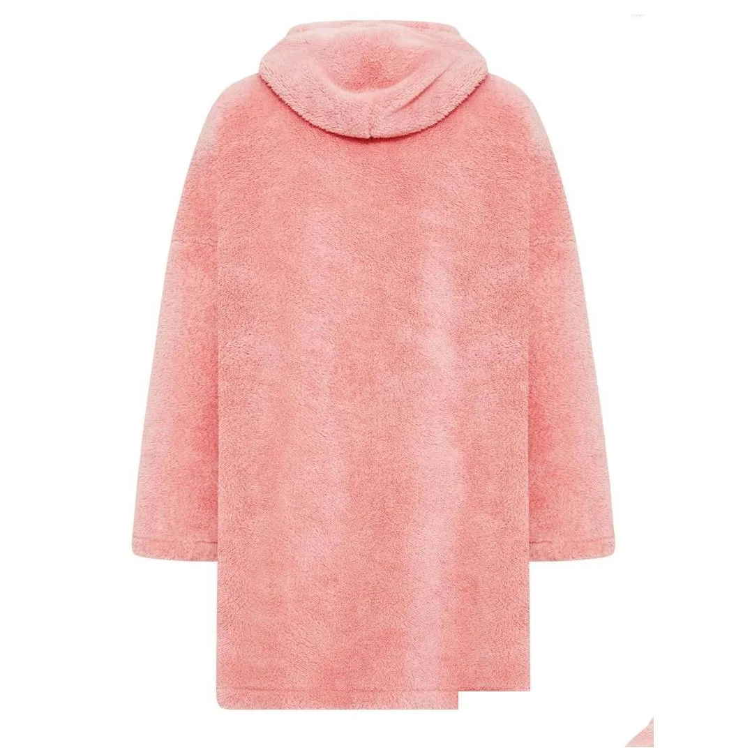 plus size dresses casual autumn winter teddy hoodie dress women long sleeve pocket front loose snuggle clothing 6xl 7xl