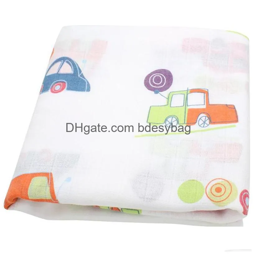120x120cm muslin blanket cotton baby robes swaddle bamboo soft newborn blanket bath towel gauze infant wrap sleepsack stroller cover