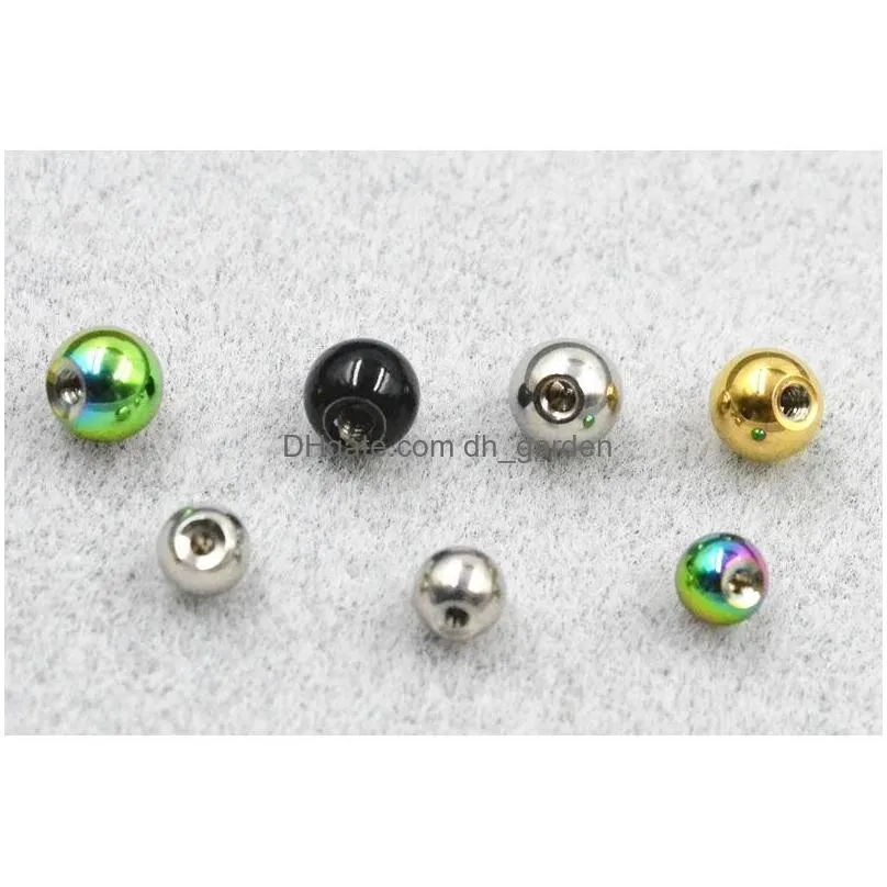 shippment 100pcs/lot stainless steel replacement body piercing jewelry for eyebrow/lip/nose/tongue/navel piercing ball