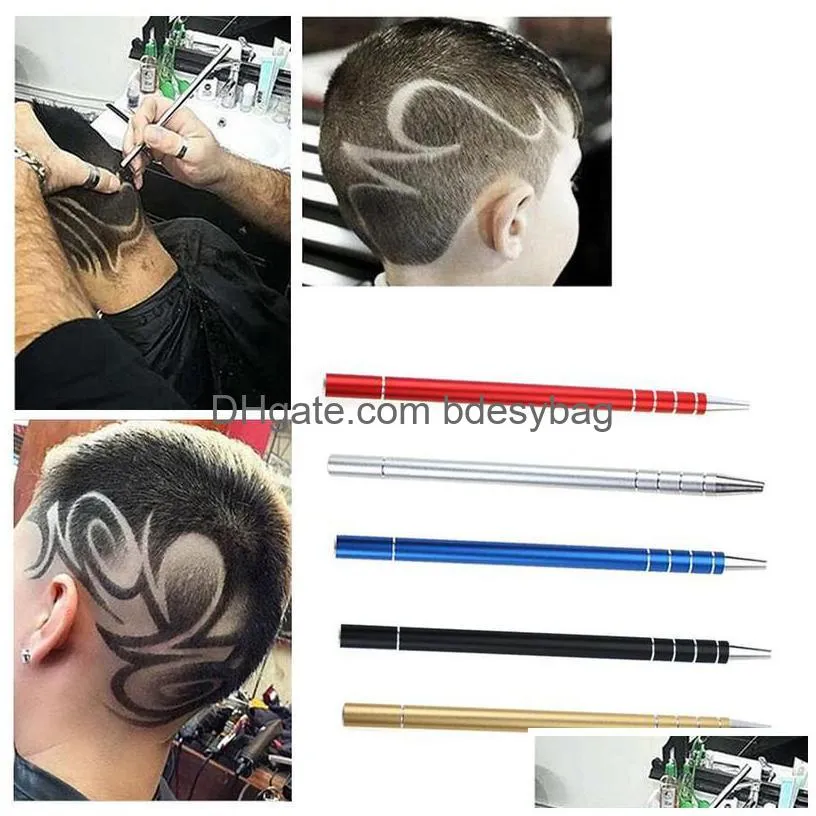 1set hair scissors hairdressing magic engrave beard hair shavings eyebrows carve pen shears tattoo barber trimmers