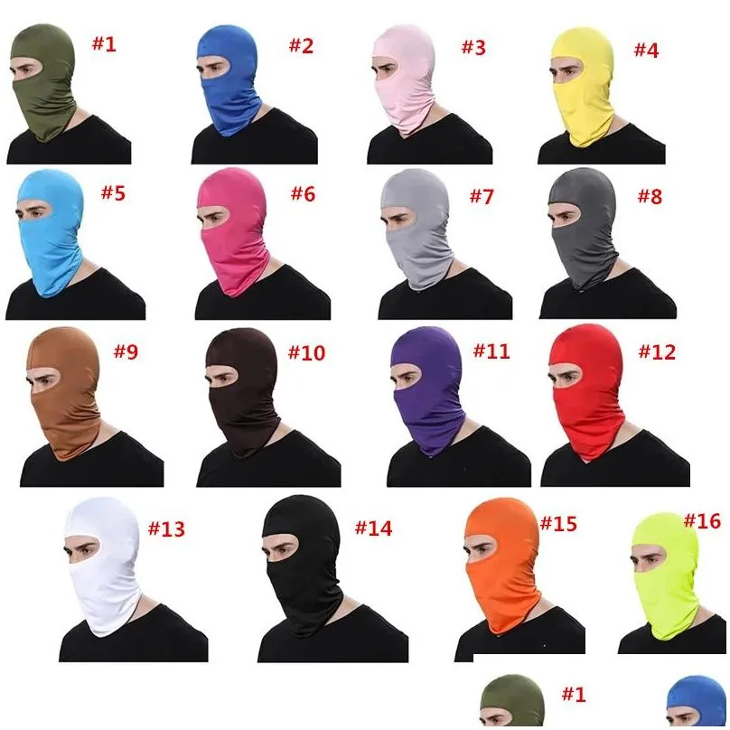 Motorcycle Mask Cycling Balaclava Full Cover Face Masks Hat Balaclava lycra Ski Neck Summer Sun Ultra UV Protection