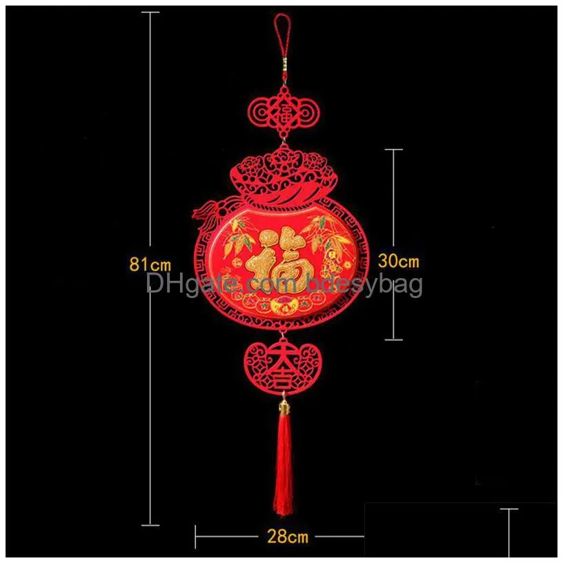 party decoration year pendant chinese knot fan shaped china home ornaments and decorations