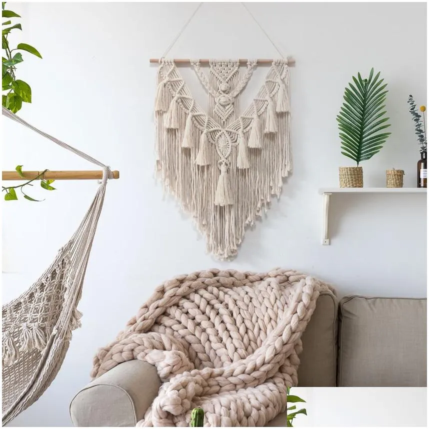 Weave tassel Tapestry Home Decor Wall Hang Holiday Party Decoration