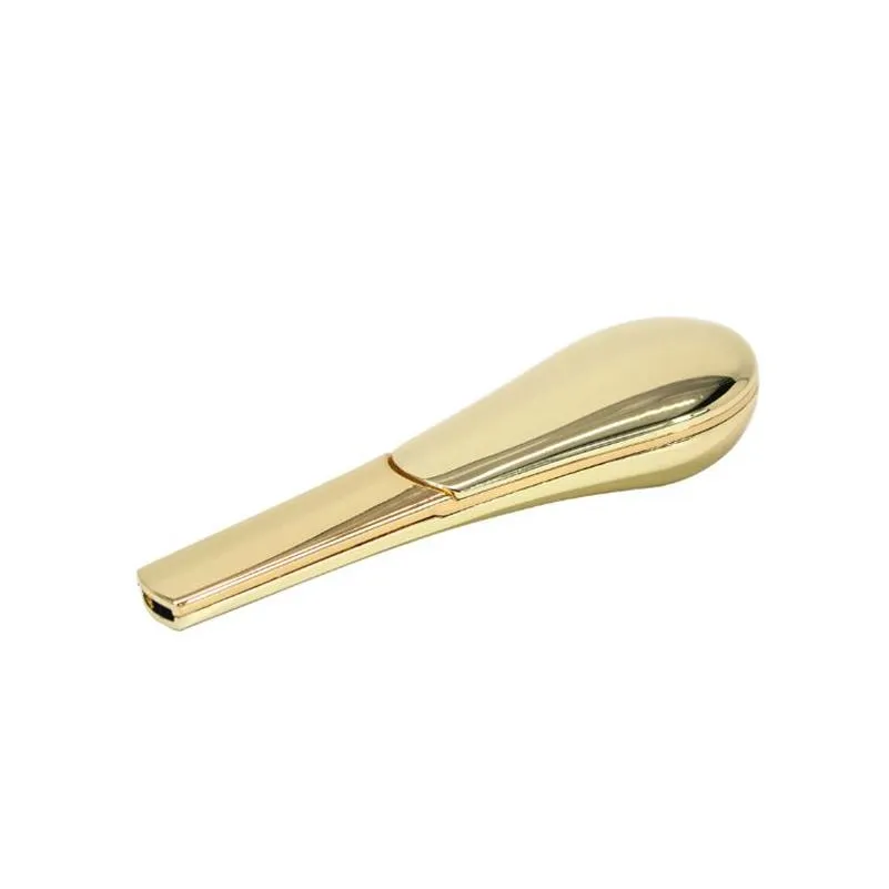 journey pipe spoon 3.8inches mini metal smoking pipe bubblers magnet scoop zinc alloy anodized with gift box dry herb tobacco pipes