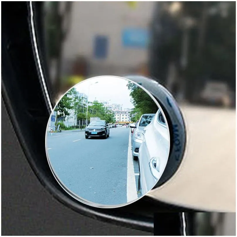 2pcs/lot universal car blind spot mirror 360 rotating safety wide angle auto rearview mirrors parking round convex accessories